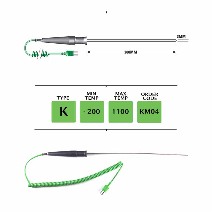 UK Providers Of KM04 - K Type Extended General Purpose (MI) Probe