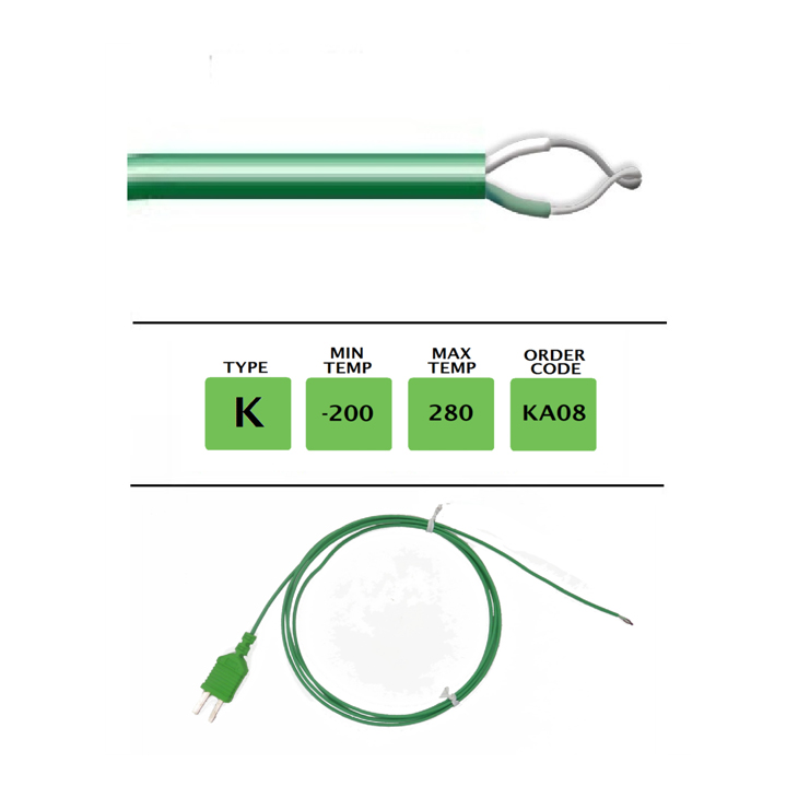 KA08 K Type Flat PFA Probe