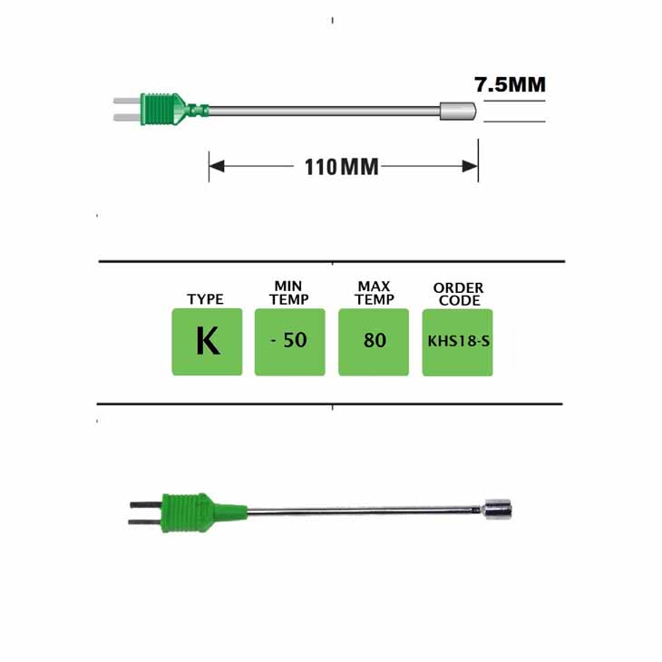 KHS18-S - K Type Plug Mounted Surface Immersion Probe