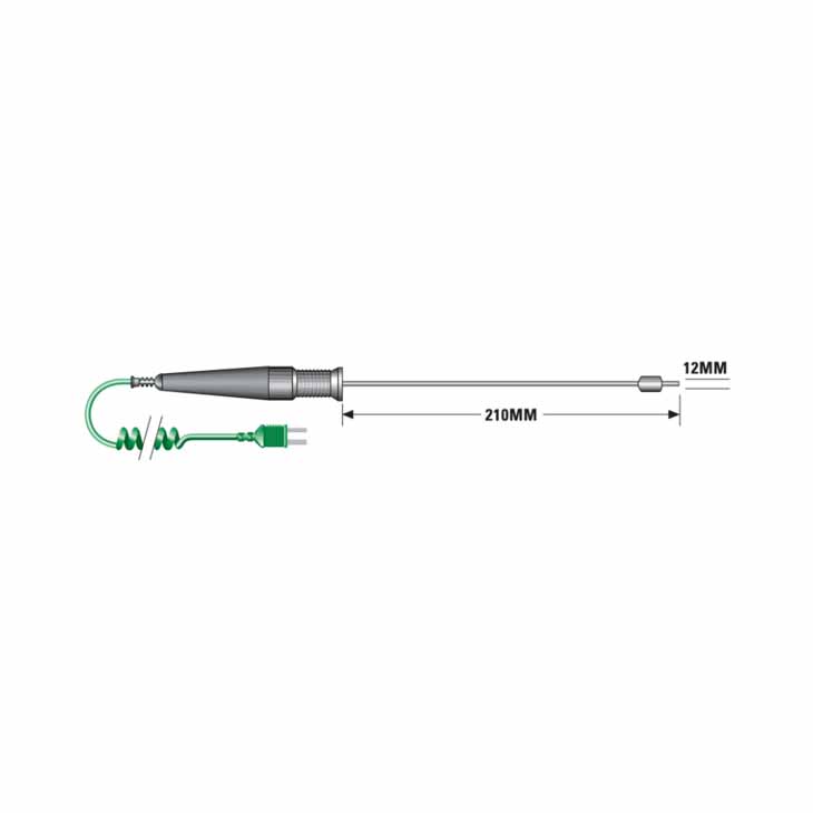Digital K-Type Thermocouple Thermometer With Angled Surface Probe - High Temp Measurement