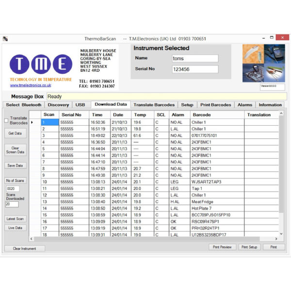 TME MM7000-2D-Software Screen Example